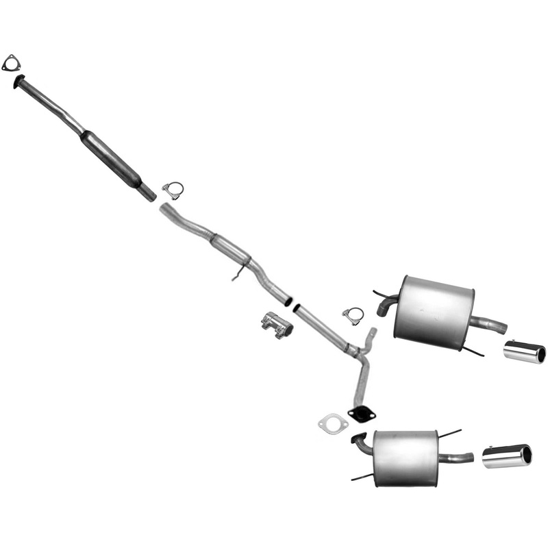Exhaust System Extension Pipe Dual Muffler W/ Gasket For Acura TL 3.2L 2004-08