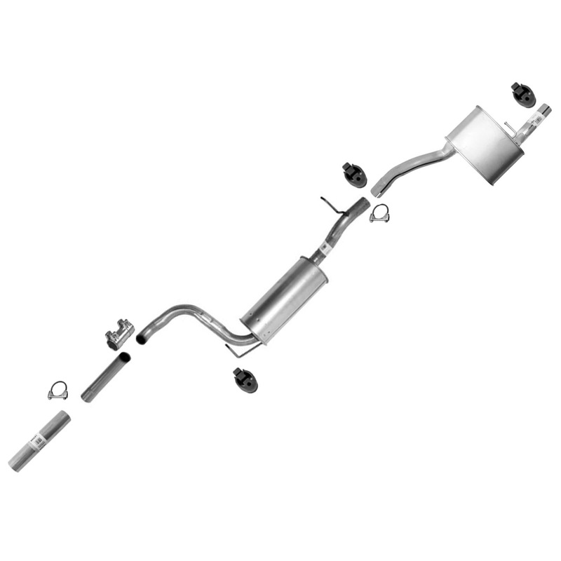 Exhaust System Resonator Pipe Muffler Tail Pipe For Ford Focus Hatchback 00-07