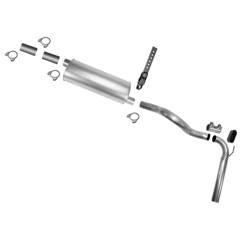 Extension Pipe Rear Muffler Tail Pipe Exhaust System For 1992-96 GMC G3500 5.7L