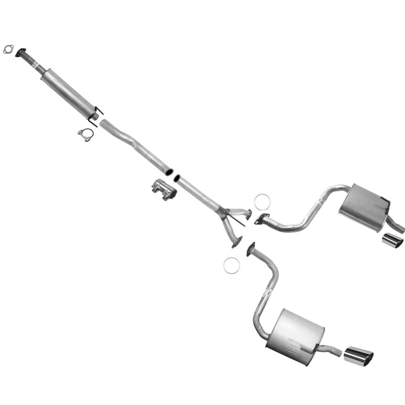 Extension Pipe Resonator Dual Mufflers Exhaust System For Nissan Maxima 2009-17