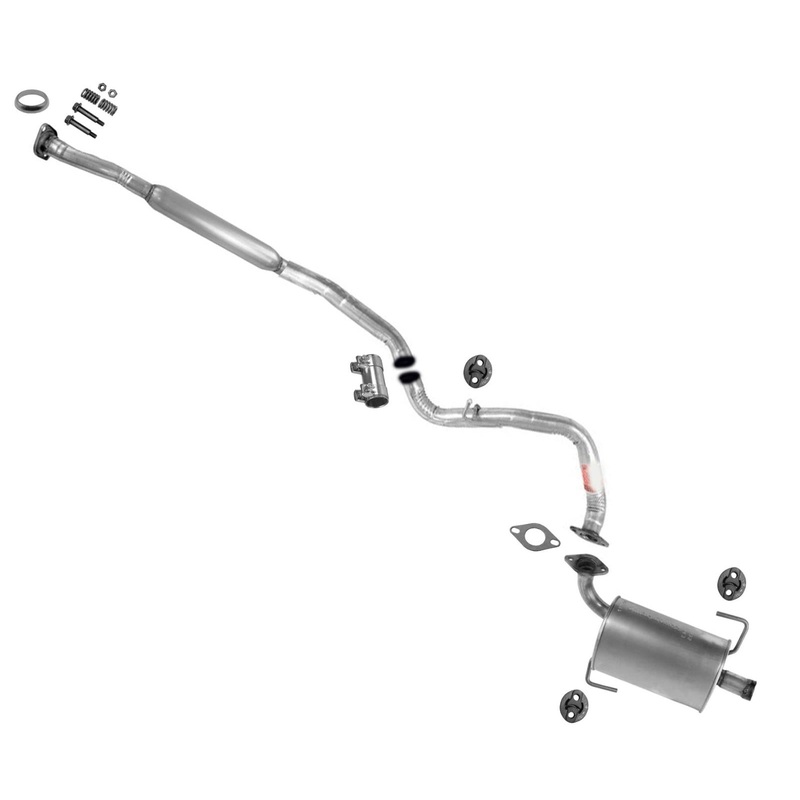 Extension Pipe Resonator Muffler Exhaust System for 2010-2014 Subaru Legacy 2.5