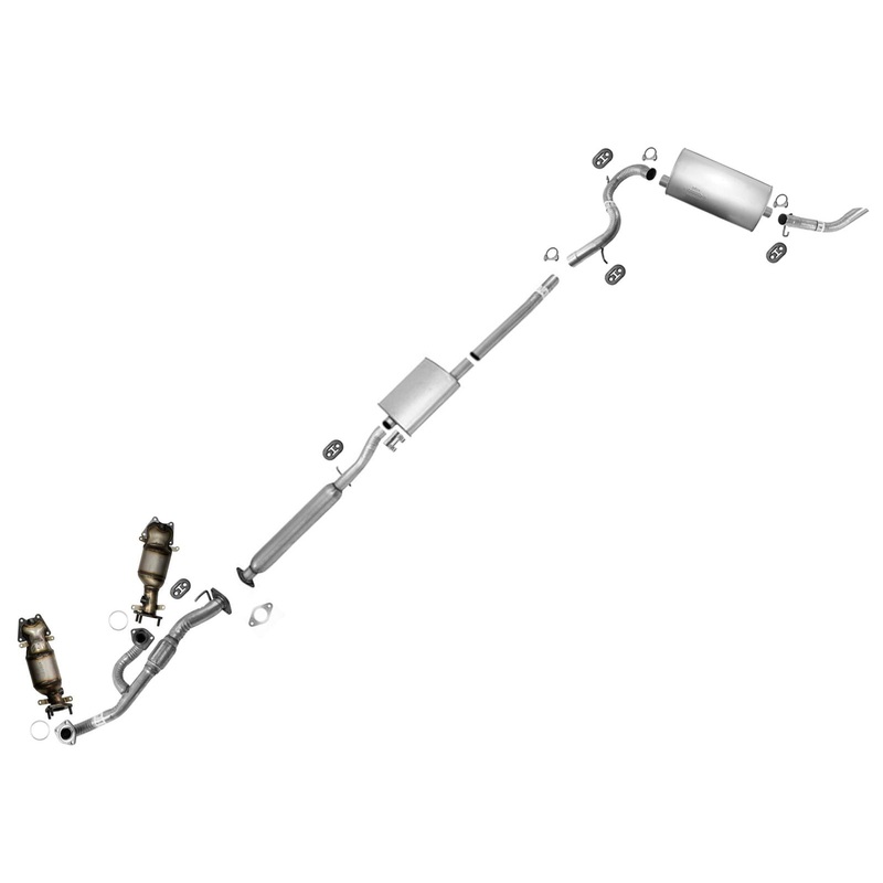 Extension Pipes Resonator Rear Muffler Tail Pipe For Saturn Vue 3.5L 2004-2007