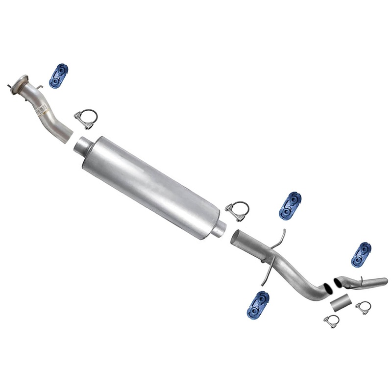 Flex Pipes Muffler Tail Pipe For Sierra 2500HD 6.0L 2011-17 W/ 133.6" Wheelbase