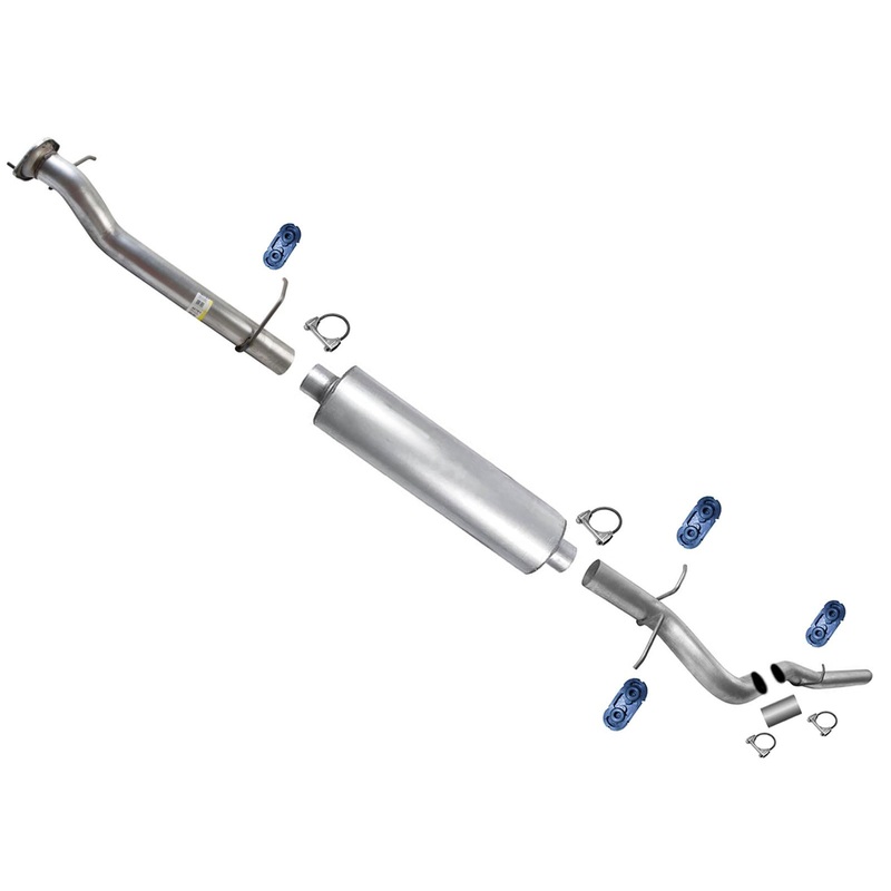 Flex Pipes Muffler Tail Pipe For Sierra 2500HD 6.0L 2011-17 W/ 153.7" Wheelbase
