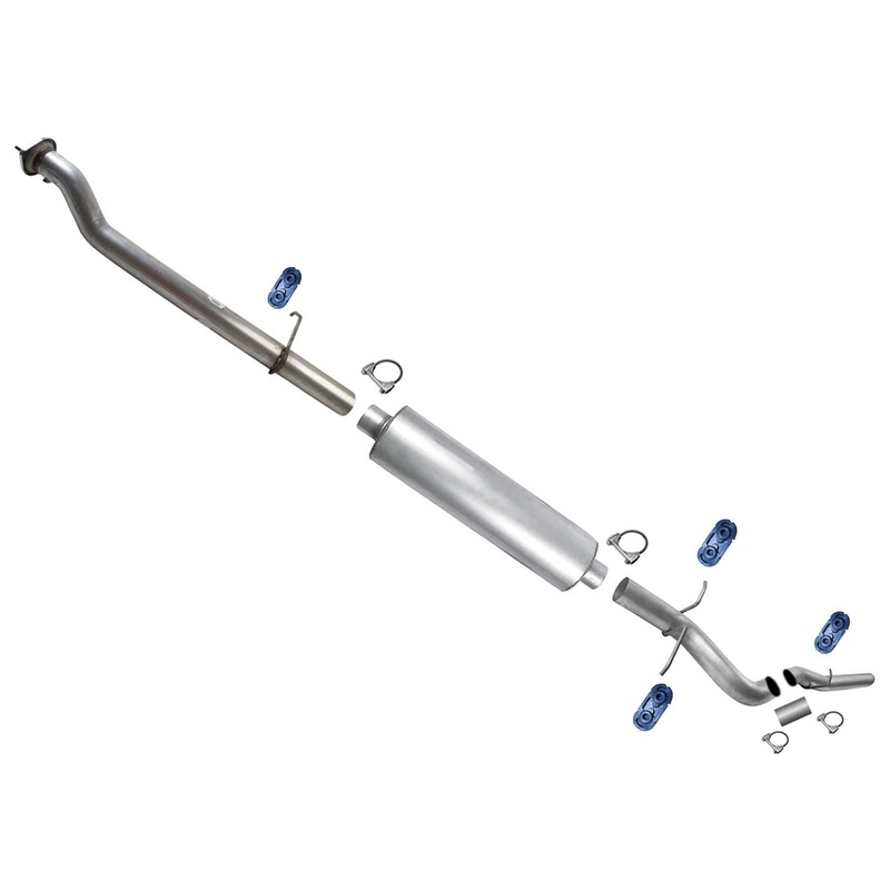 Flex Pipes Muffler Tail Pipe For Sierra 2500HD 6.0L 2011-17 W/ 167.7" Wheelbase