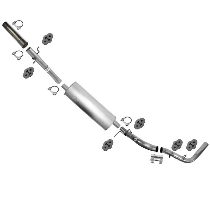 For Ram 98-01 Pick Up 1500 Single Muffler Exhaust System 119 139 Inch Wheelbase