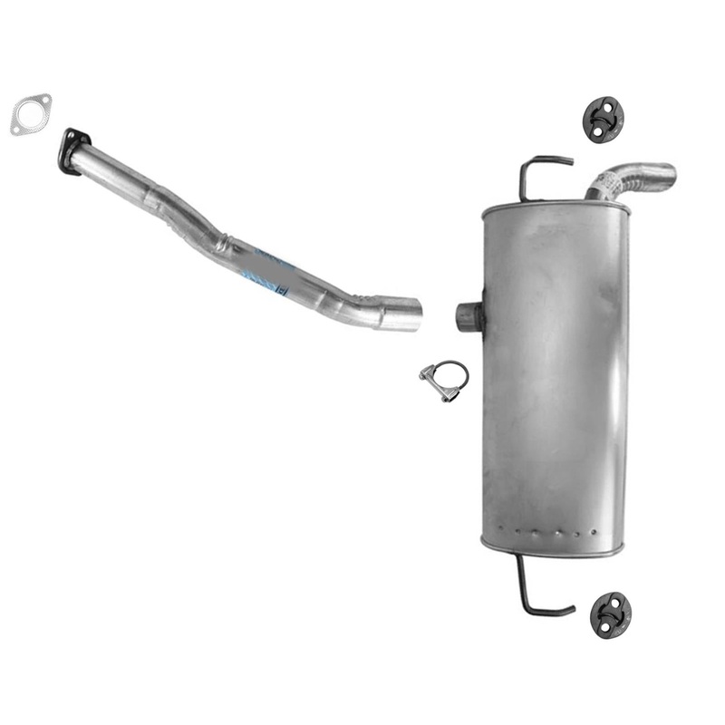 Rear Muffler w/ Gasket Hangers for 2010-2013 Hyundai Tucson 11-12 KIA Sportage