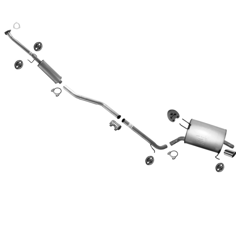 Rear Resonator Pipe Rear Muffler For Honda Accord 2.4L 2008-2012 w/ Chrome Tip