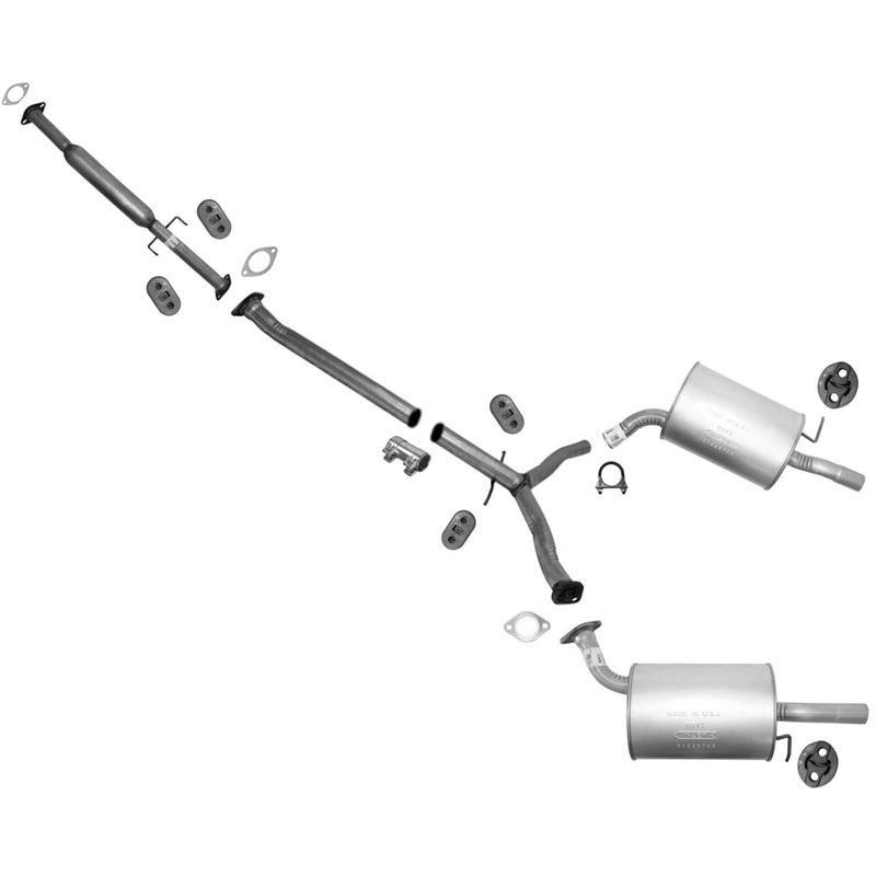 Resonator Ext Pipe Dual Muffler Exhaust System for Hyundai Azera 3.8L 06-10