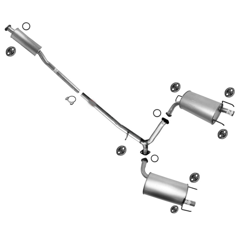 Resonator Extension Pipe Dual Mufflers Exhaust Sys for Lexus ES350 2007-2012