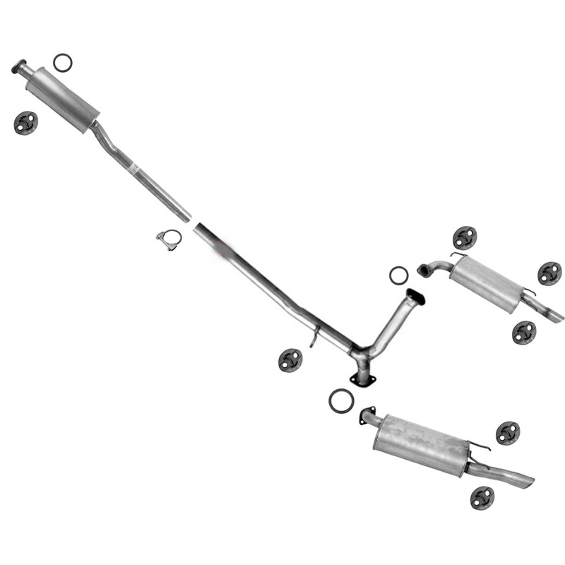 Resonator Extension Pipe Dual Mufflers Exhaust Sys for Toyota Avalon 2005-2012