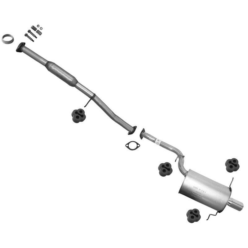 Resonator Muffler Exhaust Pipe System For Subaru WRX STI 2004-2007