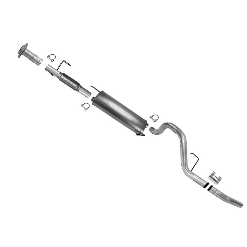 Resonator Muffler Tail Pipe Exhaust System for F150 11-14 3.5L 126" Wheelbase