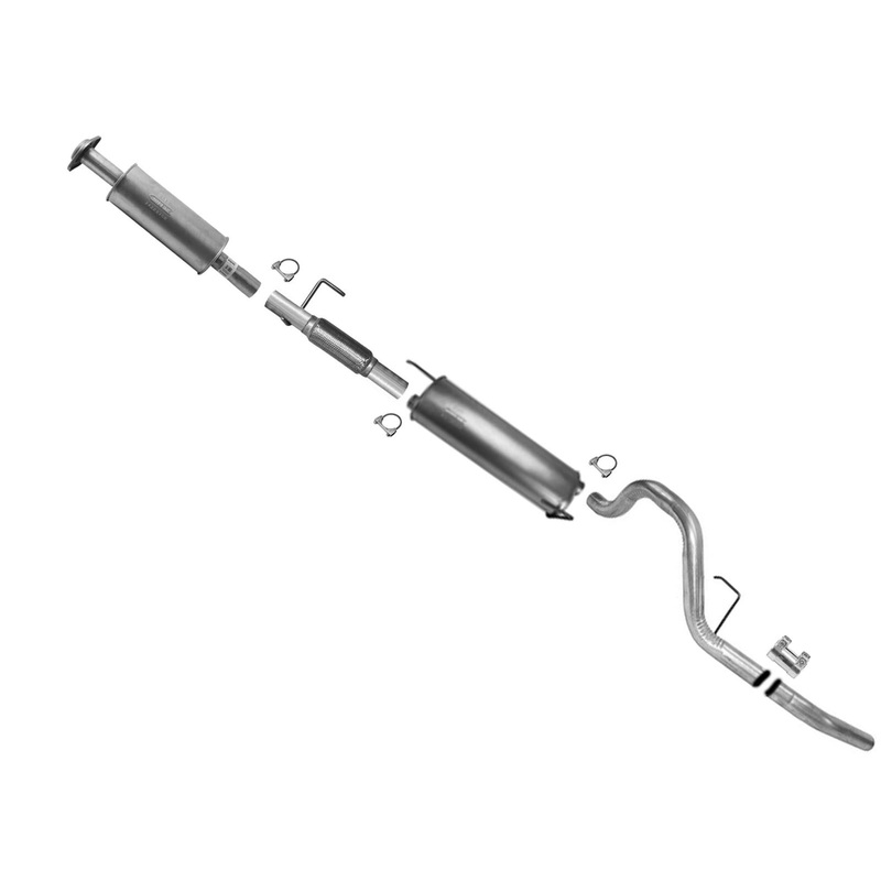 Resonator Muffler Tail Pipe Exhaust System for F150 11-14 3.5L 145" Wheelbase