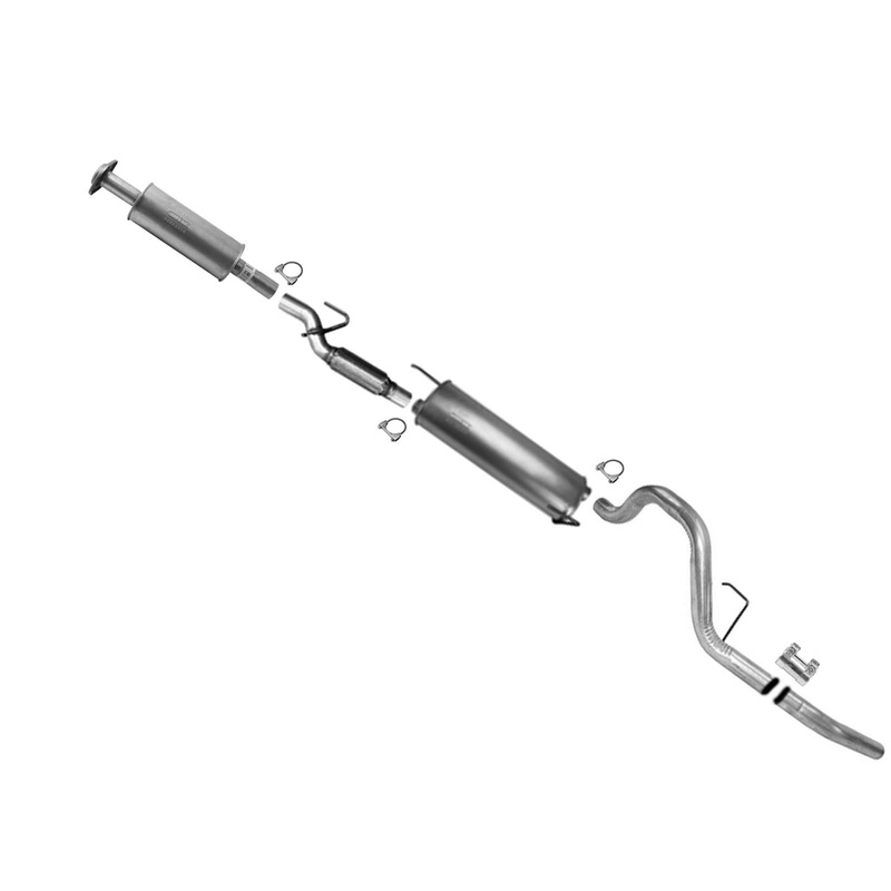 Resonator Muffler Tail Pipe Exhaust System for F150 11-14 3.7L 145" Wheelbase