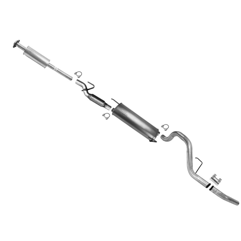 Resonator Muffler Tail Pipe Exhaust System for F150 11-14 3.7L 157" Wheelbase