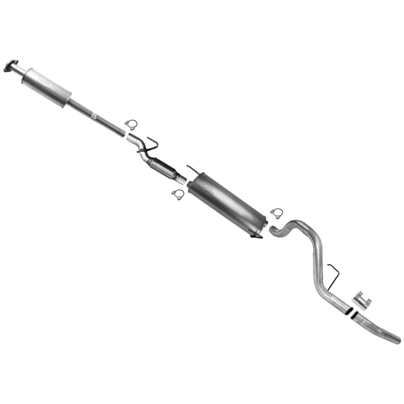 Resonator Muffler Tail Pipe Exhaust System for F150 11-14 3.7L 163" Wheelbase
