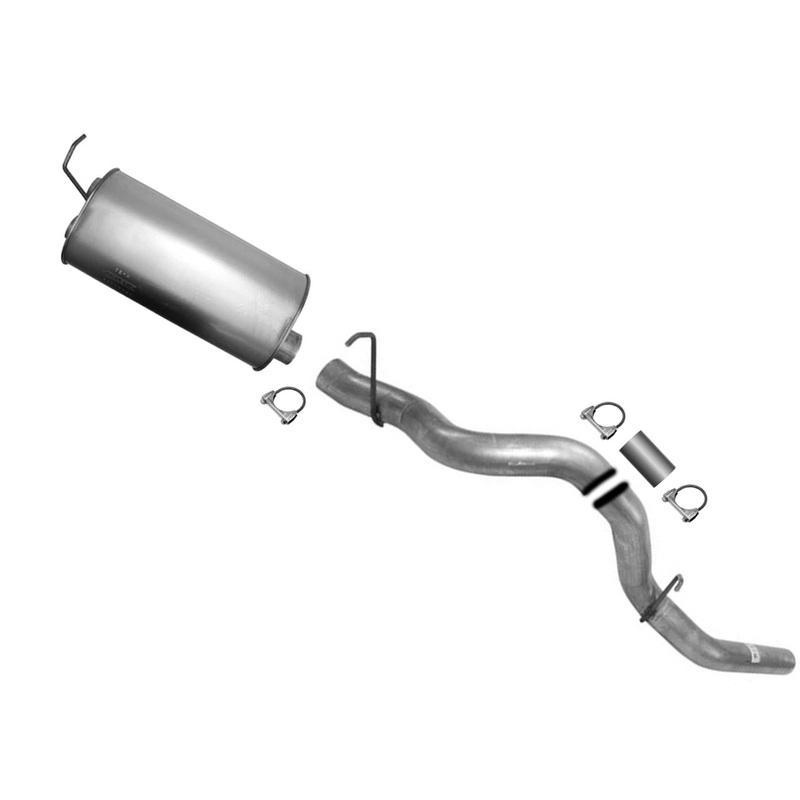 Weld On Rear Muffler & Tail Pipe for Chevrolet 2500HD 2001-2006 Pick Up 6.0 8.1L