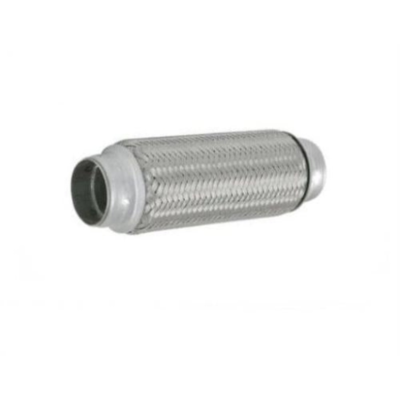 2 1/2" x 8" Flex Pipe Tube Stainless Steel Inner Braid