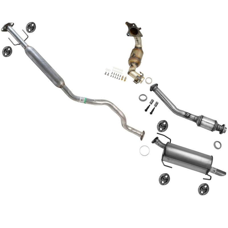 2 Catalytic Converter Exhaust System Pipe Muffler for 11-16 for Nissan Juke 1.6