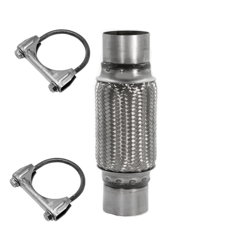3 x 10 Heavy Duty Stainless Steel Exhaust Flex Pipe HD Flex Pipe Double-braided