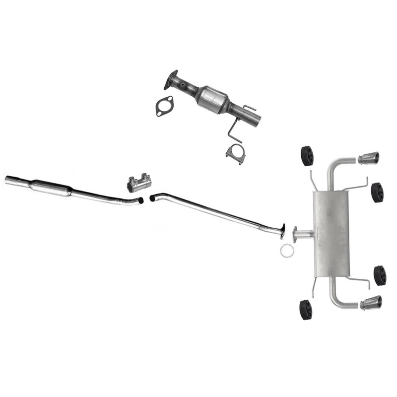 Catalytic Converter Muffler Resonator Pipe for 14-2016 Mazda 6 2.5L Chrome Tips