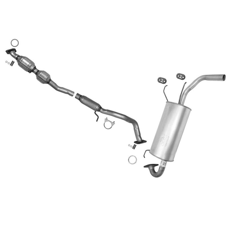 Catalytic Converter Resonator Rear Muffler w Gasket for 1999-2002 Mazda Miata