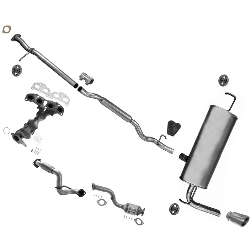 Catalytic Converters Muffler Exhaust Pipe System for 2014-2020 Nissan Rouge 2.5L