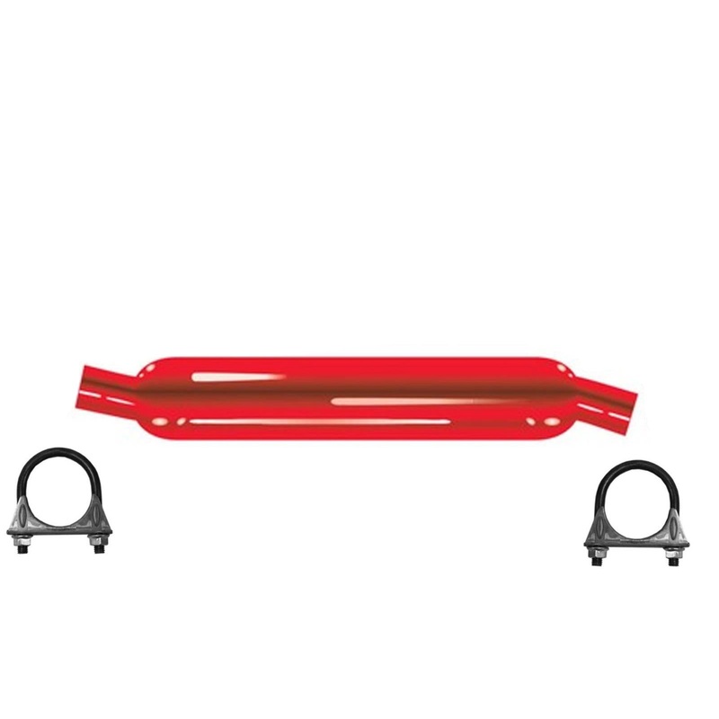 Cherry Bomb 87046CB Muffler 26 inch OAL, 18 in Body 2.25" Inlet  2.25" Outlet