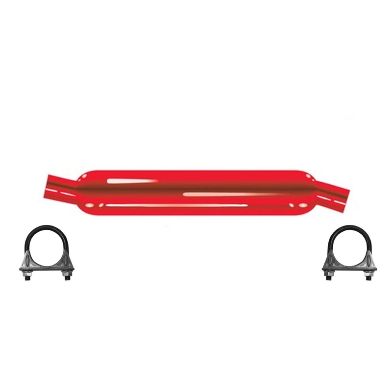 Cherry Bomb 87048CB Muffler 21.5 inch OAL, 14" inch Body 2" Inlet 2" Outlet