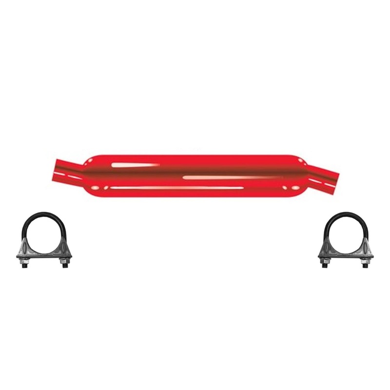 Cherry Bomb 87052CB Muffler 30 inch OAL, 22 in Body 2.5" Inlet  2.25" Outlet