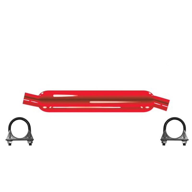 Cherry Bomb 87087CB Muffler 25.5 inch OAL, 18 in Body 2.5" Inlet 2.25" Outlet
