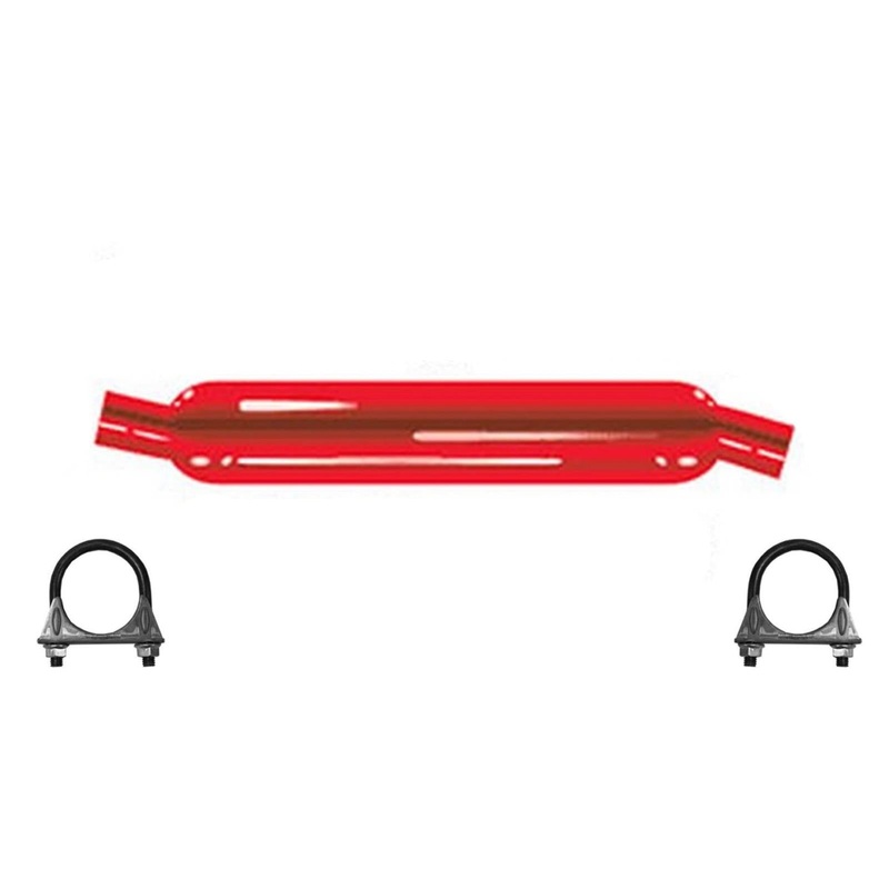 Cherry Bomb 87097CB Muffler 23 inch OAL, 18 in Body 2" Inlet 2" Outlet