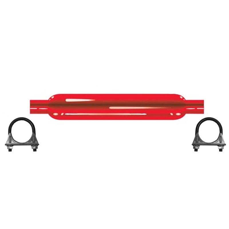 Cherry Bomb 87516CB Muffler 30 inch OAL, 26 in Body 2.5" Inlet  2.5" Outlet