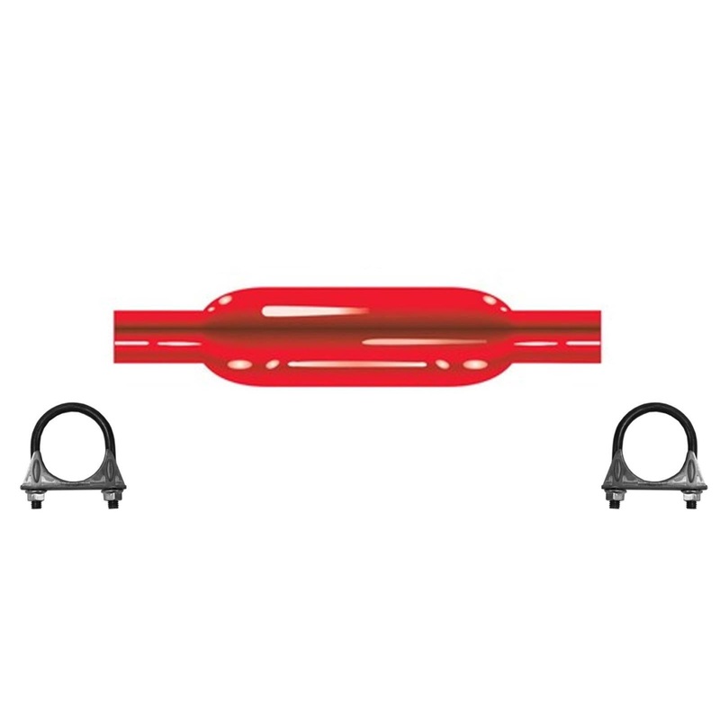 Cherry Bomb 87521CB Muffler 12" inch OAL, 8" inch Body 2.25" Inlet 2.25" Outlet