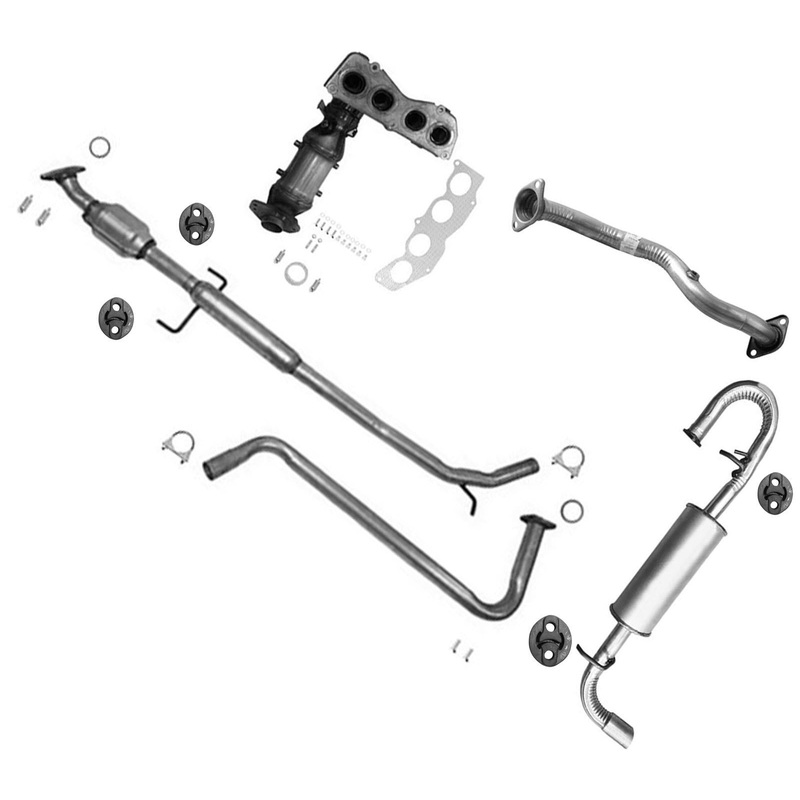 Exhaust Resonator Both Catalytic Converters Extension Pipe Fits 11-16 Scion Tc