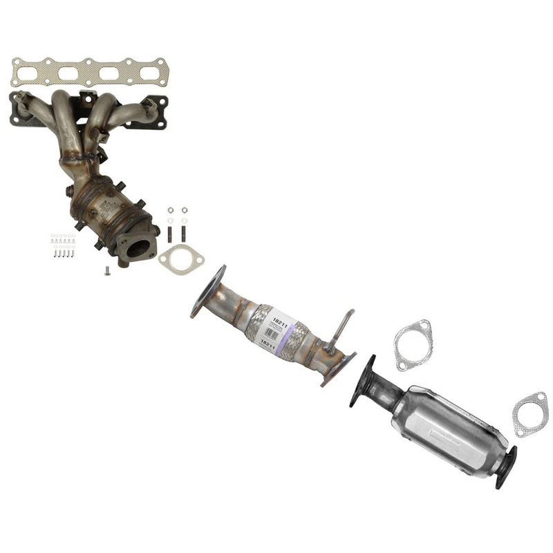 Front + Rear Catalytic Converters For 06-08 Kia Optima 2.4L Engine Flex Pipe