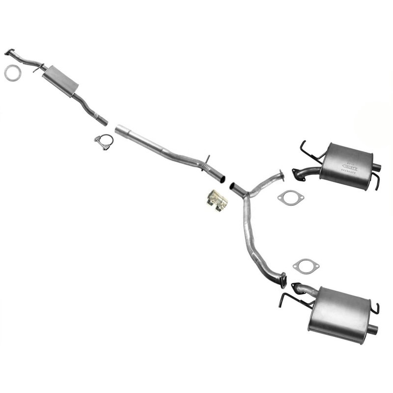 Middle Muffler Y Pipe & Rear Mufflers For Mazda CX-9 3.7L 3.5L 2007 2010 2015