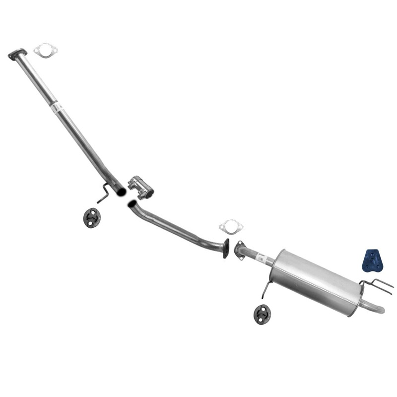 Muffler Pipe Exhaust System with Clamps for 2006-2010 Hyundai Accent Hatchback