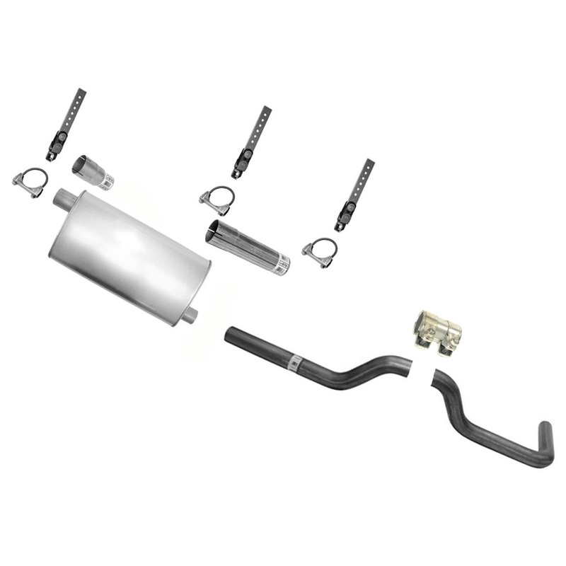 Weld on High Flow Muffler and Tail Pipe for 1988-1995 Chevy Chevrolet Pick Up