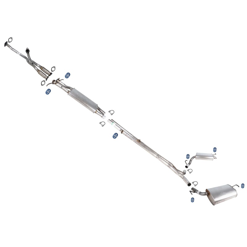 Dual Exhaust System Dual Rear Mufflers For Ford Police Interceptor Utility 13-19