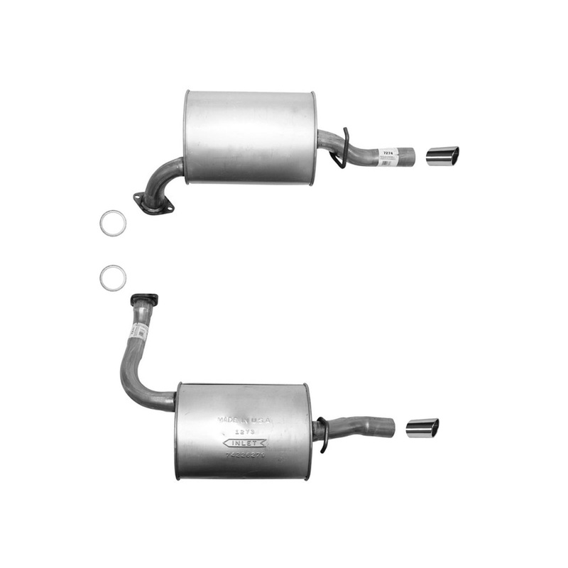 Dual Mufflers For Mazda 6 03-08 2.3L FWD Natural Aspir Mazda 6 03-08 3.0L Sedan