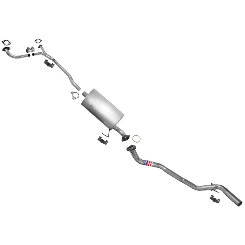 Exhaust System Muffler and Tail Pipes For Nissan Titan 2004 2005 2006 5.6L
