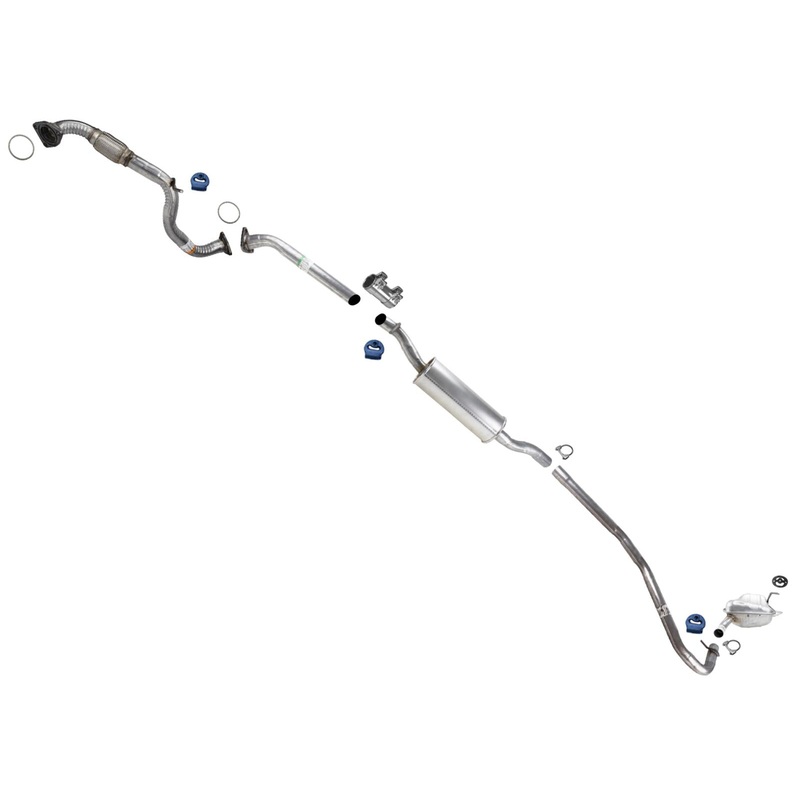 Extension Pipe Resonator Muffler Exhaust System For Honda Civic Coupe 16-21 2.0L