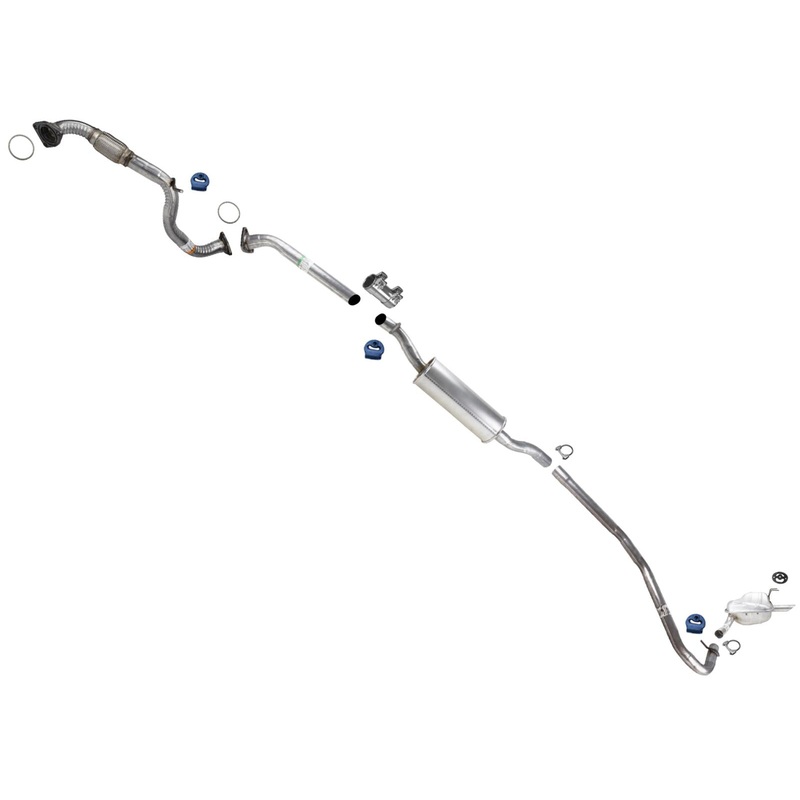 Extension Pipe Resonator Muffler Exhaust System For Honda Civic Sedan 16-21 2.0L