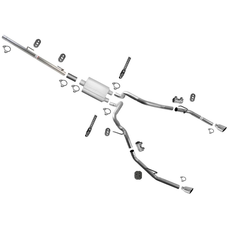 High Flow Taylor Performance Muffler Dual Tail Pipes For Ram 1500 2013-2016 5.7