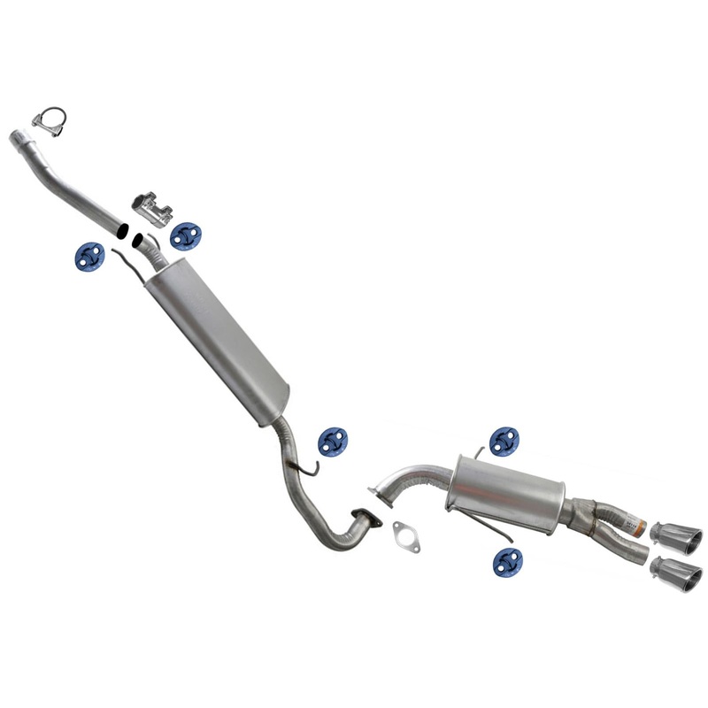 Middle Muffler + Rear Resonator for Hyundai Santa Fe Sport 2013-2016 2.0 Turbo