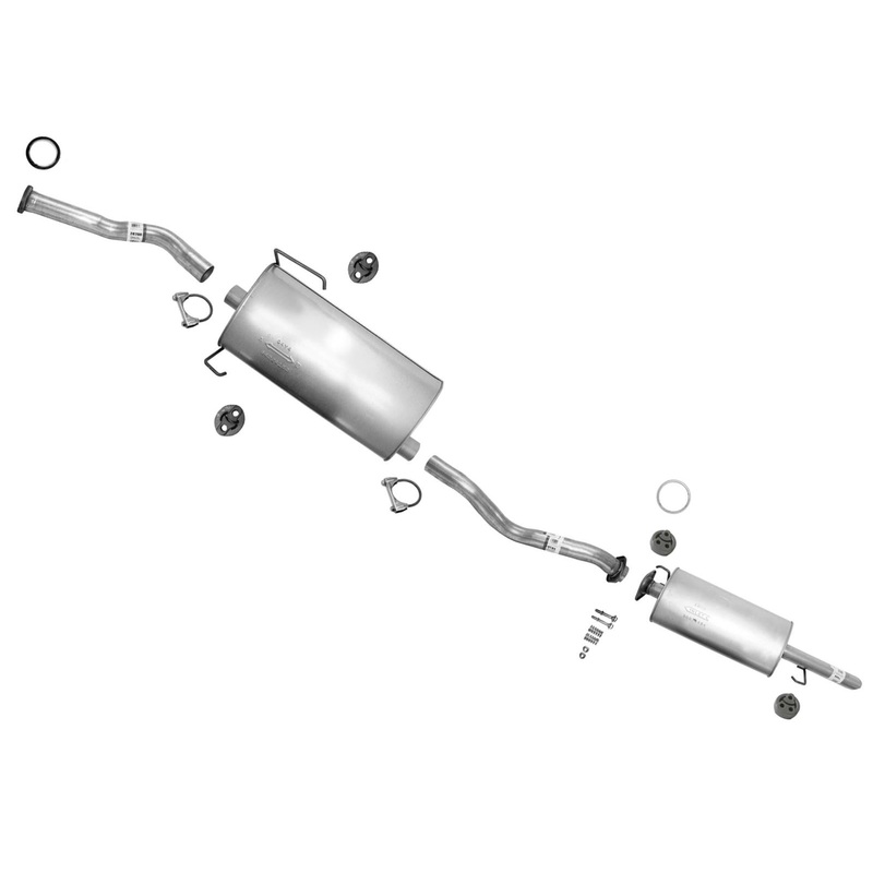 Middle Muffler Resonator Exhaust W/ Gasket & Clamp fits Toyota Sienna 2001-2003
