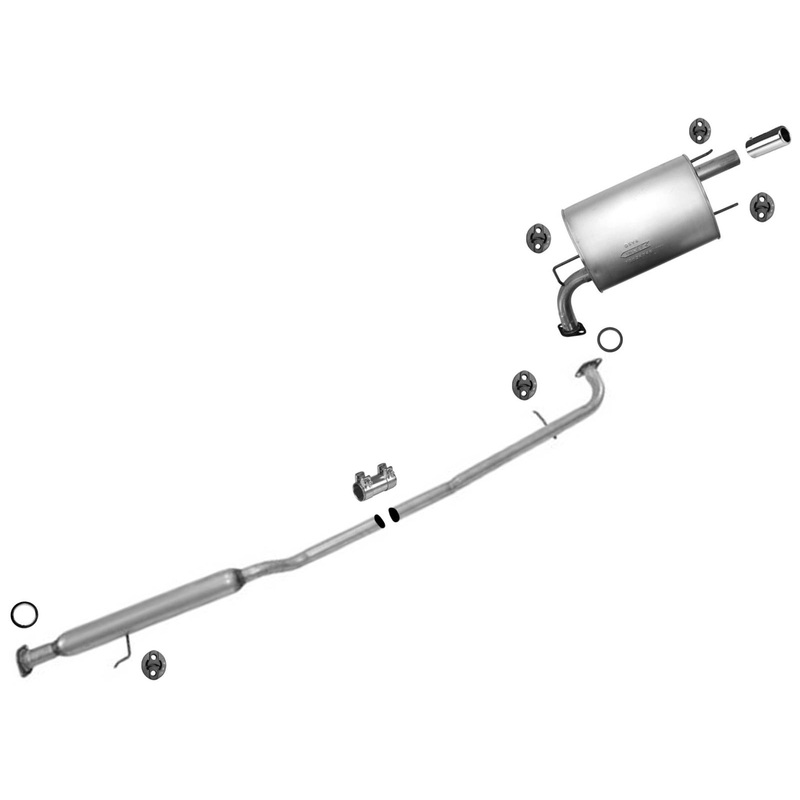 Middle Resonator and Rear Muffler for Toyota Camry 2007 2008 2009 2010 2011