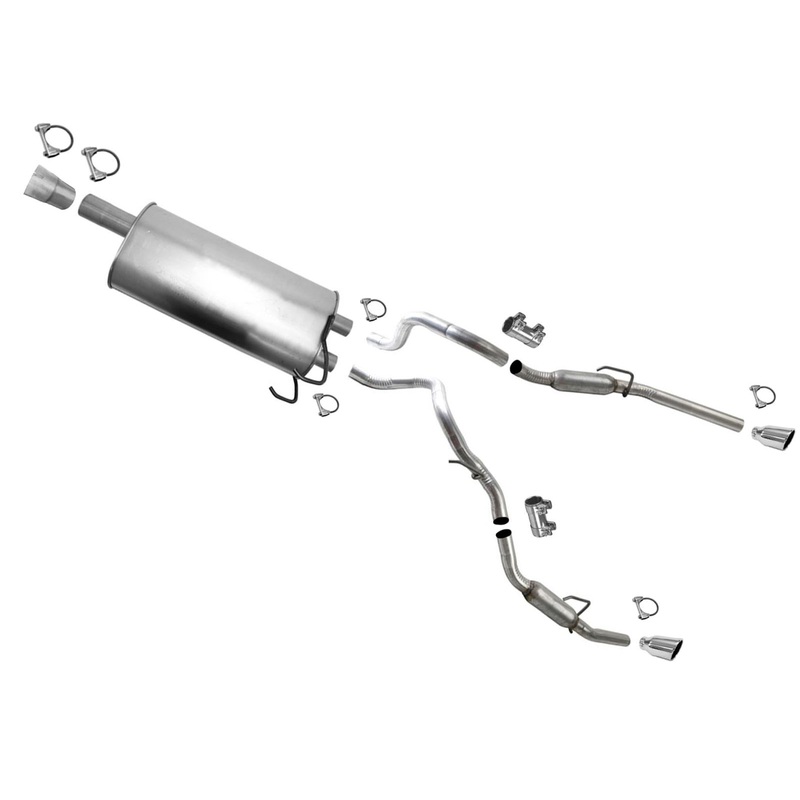 OE style Rear Muffler Factory Dual Tail Pipes Resonators for Ram 1500 09-18 5.7